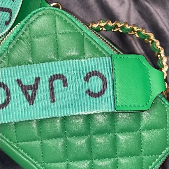 Marc Jacobs Green Quilted Women's Bag Purse Cross Body - Picture 10 of 16